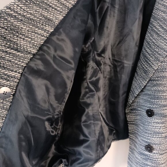 Talbots Twisted Twill Tweed Cropped Jacket Size 16 Double Breasted Chic - Picture 5 of 7